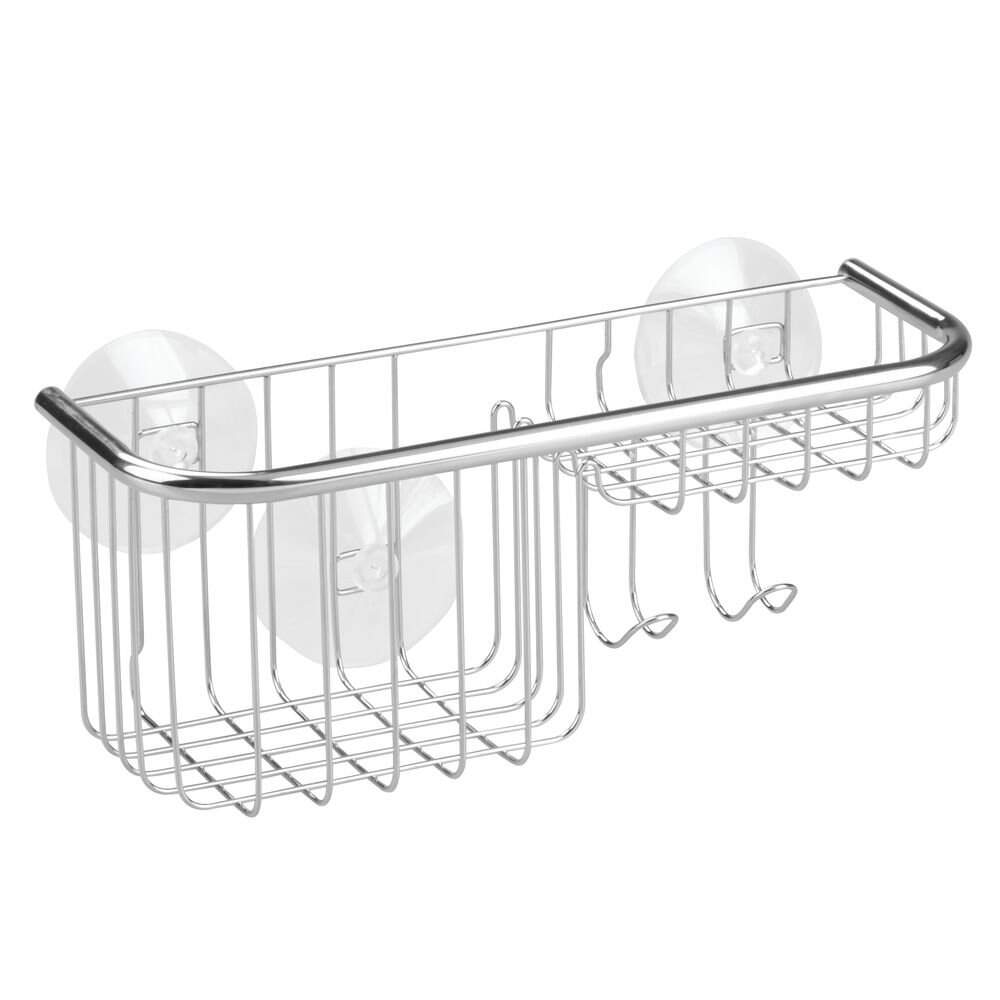 InterDesign Chrome Suction Shower Basket
